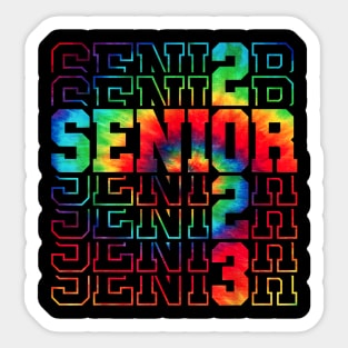 Senior Graduation Gift Men Girl Class of 2023 Senior Tie Dye Sticker